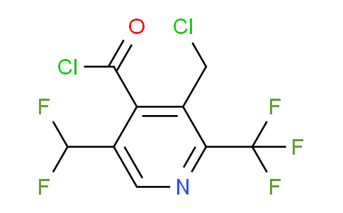 3-(Chloromethyl)-5-(difluoromethyl)-2-(trifluoromethyl)pyridine-4-carbonyl chloride