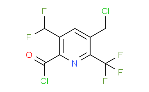 3-(Chloromethyl)-5-(difluoromethyl)-2-(trifluoromethyl)pyridine-6-carbonyl chloride