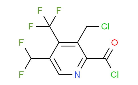 3-(Chloromethyl)-5-(difluoromethyl)-4-(trifluoromethyl)pyridine-2-carbonyl chloride