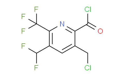 3-(Chloromethyl)-5-(difluoromethyl)-6-(trifluoromethyl)pyridine-2-carbonyl chloride