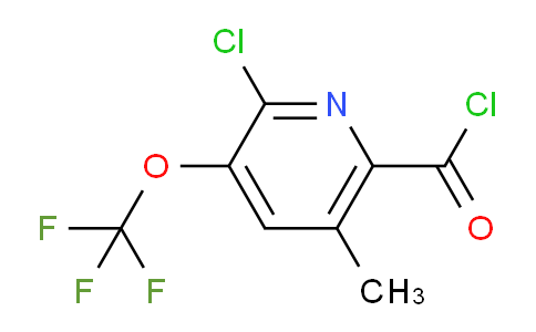 2-Chloro-5-methyl-3-(trifluoromethoxy)pyridine-6-carbonyl chloride