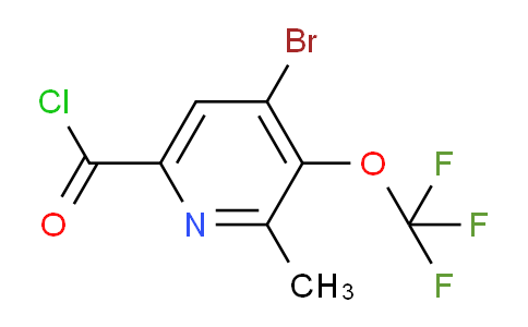 4-Bromo-2-methyl-3-(trifluoromethoxy)pyridine-6-carbonyl chloride