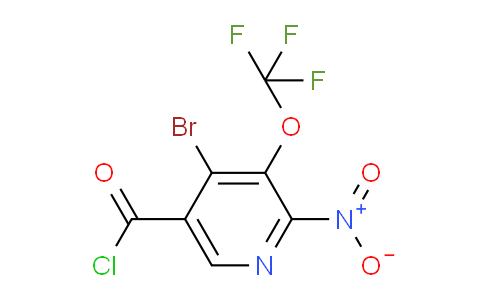 4-Bromo-2-nitro-3-(trifluoromethoxy)pyridine-5-carbonyl chloride