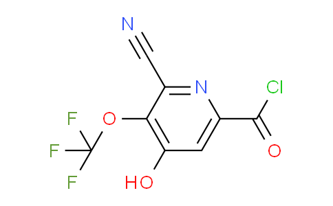 2-Cyano-4-hydroxy-3-(trifluoromethoxy)pyridine-6-carbonyl chloride
