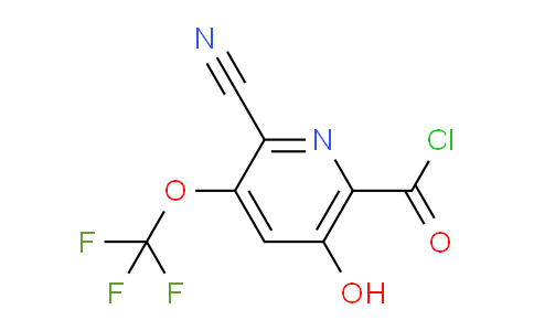 2-Cyano-5-hydroxy-3-(trifluoromethoxy)pyridine-6-carbonyl chloride