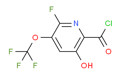 2-Fluoro-5-hydroxy-3-(trifluoromethoxy)pyridine-6-carbonyl chloride