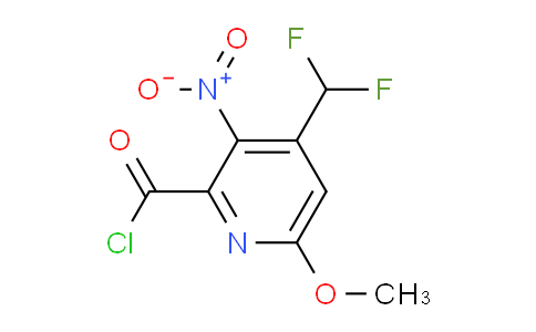 4-(Difluoromethyl)-6-methoxy-3-nitropyridine-2-carbonyl chloride