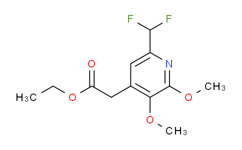 Ethyl 6-(difluoromethyl)-2,3-dimethoxypyridine-4-acetate