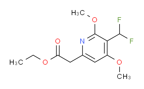 Ethyl 3-(difluoromethyl)-2,4-dimethoxypyridine-6-acetate