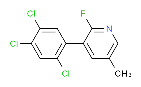 2-Fluoro-5-methyl-3-(2,4,5-trichlorophenyl)pyridine