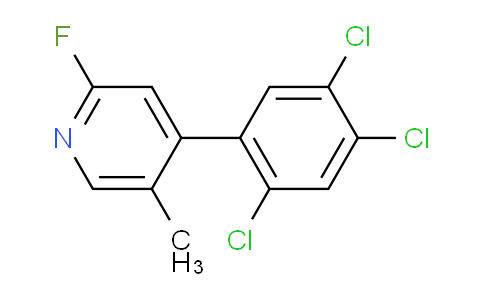 2-Fluoro-5-methyl-4-(2,4,5-trichlorophenyl)pyridine