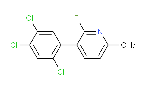 2-Fluoro-6-methyl-3-(2,4,5-trichlorophenyl)pyridine