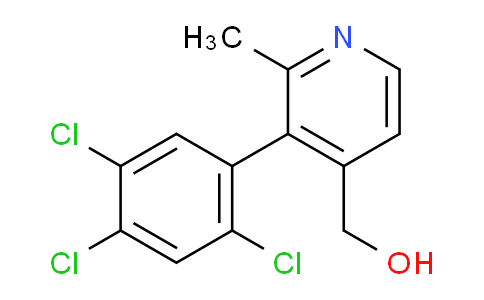 2-Methyl-3-(2,4,5-trichlorophenyl)pyridine-4-methanol