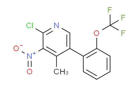 2-Chloro-4-methyl-3-nitro-5-(2-(trifluoromethoxy)phenyl)pyridine