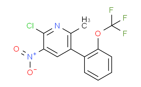 2-Chloro-6-methyl-3-nitro-5-(2-(trifluoromethoxy)phenyl)pyridine