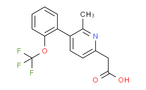 2-Methyl-3-(2-(trifluoromethoxy)phenyl)pyridine-6-acetic acid