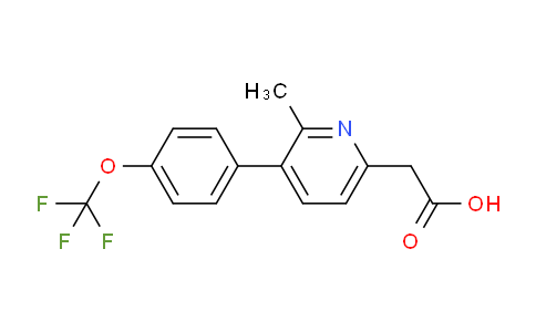 2-Methyl-3-(4-(trifluoromethoxy)phenyl)pyridine-6-acetic acid