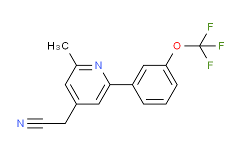 2-Methyl-6-(3-(trifluoromethoxy)phenyl)pyridine-4-acetonitrile