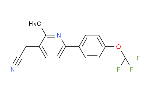 2-Methyl-6-(4-(trifluoromethoxy)phenyl)pyridine-3-acetonitrile