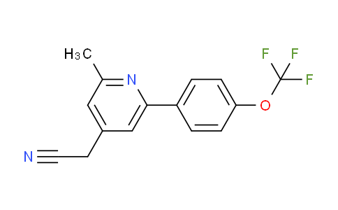2-Methyl-6-(4-(trifluoromethoxy)phenyl)pyridine-4-acetonitrile