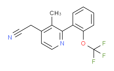 3-Methyl-2-(2-(trifluoromethoxy)phenyl)pyridine-4-acetonitrile