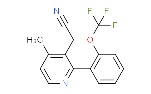 4-Methyl-2-(2-(trifluoromethoxy)phenyl)pyridine-3-acetonitrile