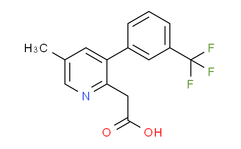5-Methyl-3-(3-(trifluoromethyl)phenyl)pyridine-2-acetic acid
