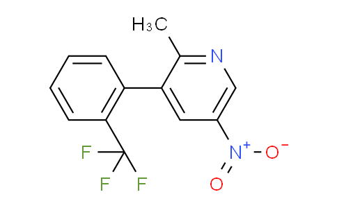 2-Methyl-5-nitro-3-(2-(trifluoromethyl)phenyl)pyridine