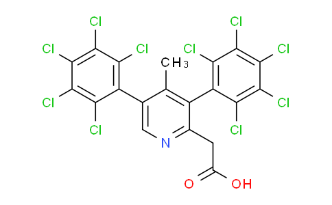 3,5-Bis(perchlorophenyl)-4-methylpyridine-2-acetic acid