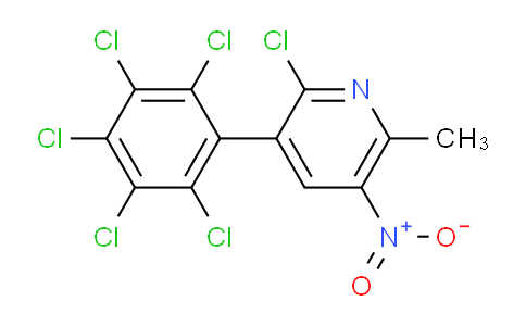 2-Chloro-6-methyl-5-nitro-3-(perchlorophenyl)pyridine