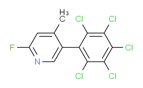 2-Fluoro-4-methyl-5-(perchlorophenyl)pyridine