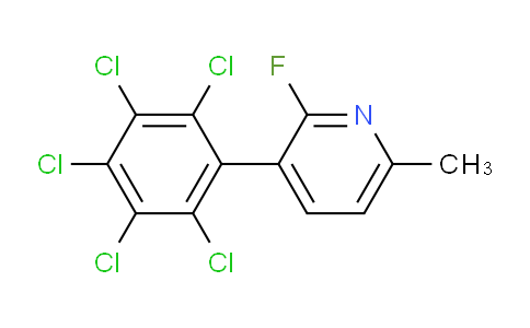 2-Fluoro-6-methyl-3-(perchlorophenyl)pyridine