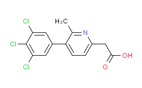 2-Methyl-3-(3,4,5-trichlorophenyl)pyridine-6-acetic acid