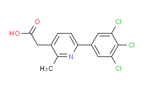 2-Methyl-6-(3,4,5-trichlorophenyl)pyridine-3-acetic acid