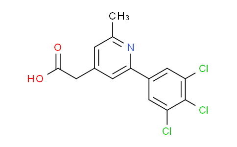 2-Methyl-6-(3,4,5-trichlorophenyl)pyridine-4-acetic acid