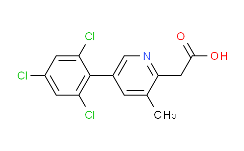 3-Methyl-5-(2,4,6-trichlorophenyl)pyridine-2-acetic acid