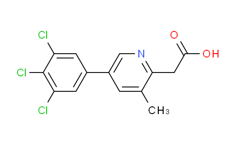 3-Methyl-5-(3,4,5-trichlorophenyl)pyridine-2-acetic acid
