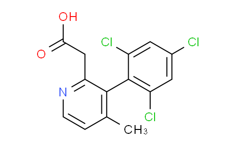 4-Methyl-3-(2,4,6-trichlorophenyl)pyridine-2-acetic acid