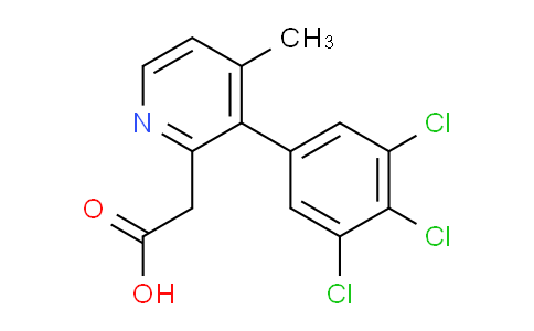 4-Methyl-3-(3,4,5-trichlorophenyl)pyridine-2-acetic acid