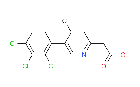 4-Methyl-5-(2,3,4-trichlorophenyl)pyridine-2-acetic acid