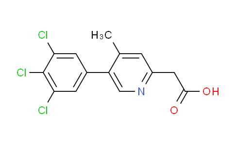 4-Methyl-5-(3,4,5-trichlorophenyl)pyridine-2-acetic acid
