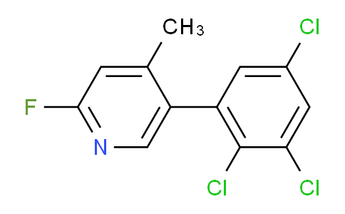 2-Fluoro-4-methyl-5-(2,3,5-trichlorophenyl)pyridine