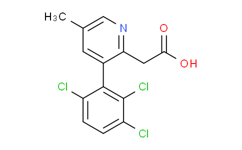 5-Methyl-3-(2,3,6-trichlorophenyl)pyridine-2-acetic acid