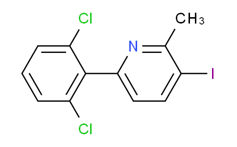 6-(2,6-Dichlorophenyl)-3-iodo-2-methylpyridine