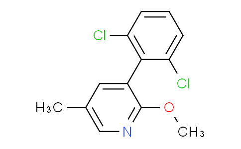 3-(2,6-Dichlorophenyl)-2-methoxy-5-methylpyridine