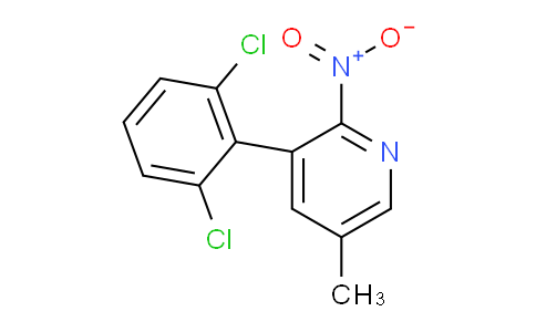 3-(2,6-Dichlorophenyl)-5-methyl-2-nitropyridine