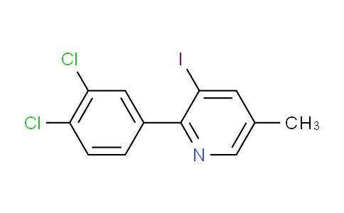 2-(3,4-Dichlorophenyl)-3-iodo-5-methylpyridine