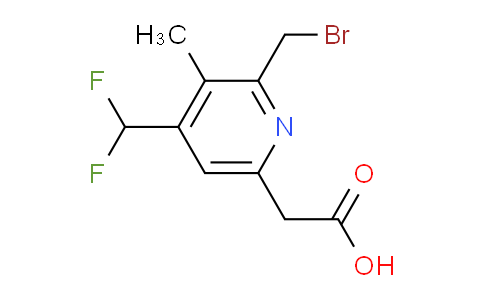 2-(Bromomethyl)-4-(difluoromethyl)-3-methylpyridine-6-acetic acid