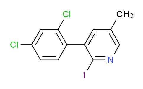 3-(2,4-Dichlorophenyl)-2-iodo-5-methylpyridine