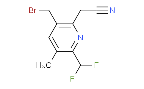 5-(Bromomethyl)-2-(difluoromethyl)-3-methylpyridine-6-acetonitrile